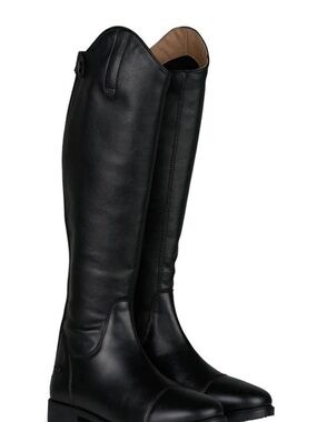Classic Black Over-the-Knee Leather Riding Boots